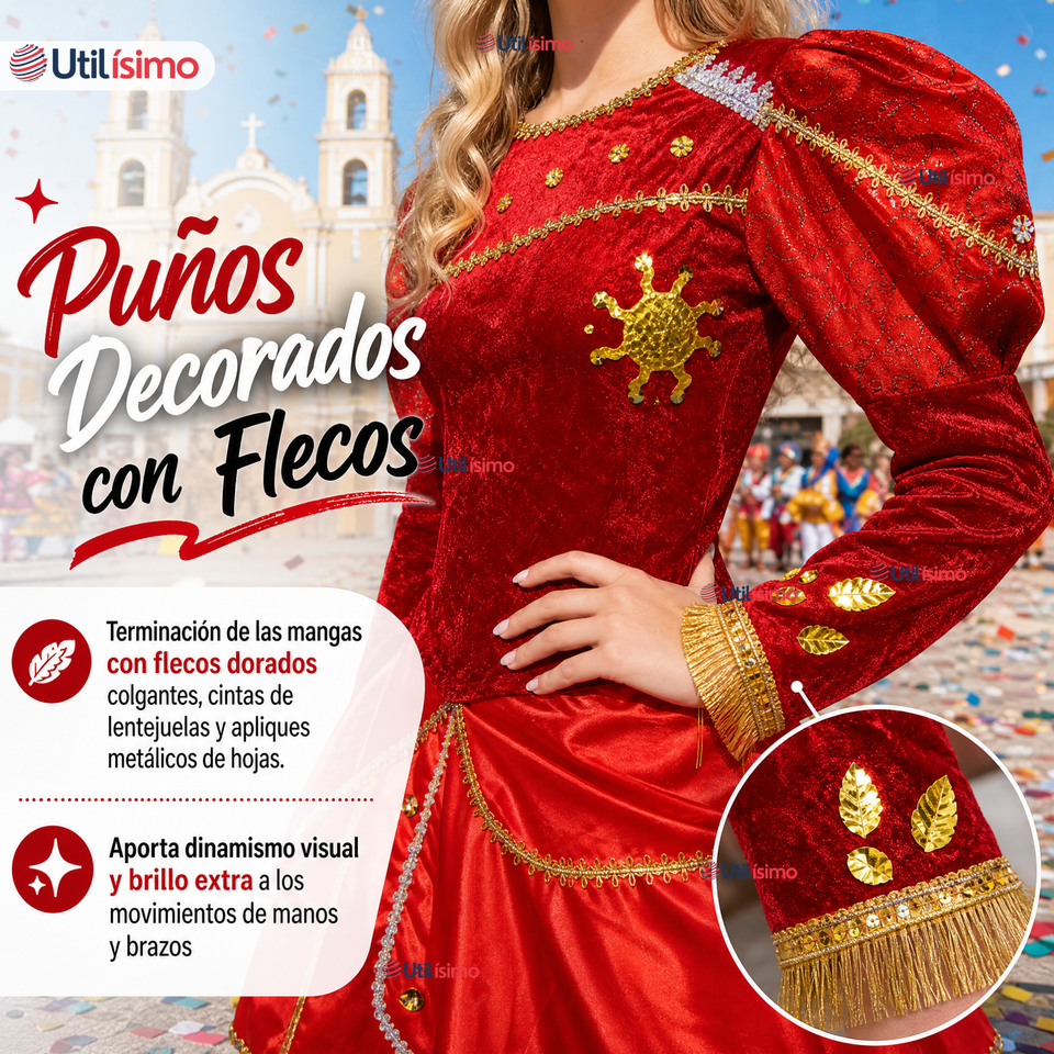 Traje Caporal Típico Completo Con Sombrero Rojo Juvenil Fiestas Patrias