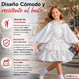 Traje Tirana Diablada Blanco 3 Piezas Niña Baile Típico Fiestas Patrias