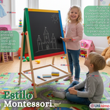 Pizarra Infantil 2 en 1 Tiza Plumon Magnética Estilo Montessori 64cm