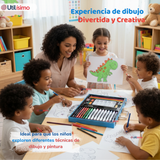 Maletín Set De Arte 53 Piezas Estuche Para Dibujar Y Pintar Niño Astronauta