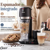 Cafetera Latte 4 en 1 Oster® Con Espumador Café Caliente Latte Helado Frappé BVSTDC02B