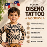 Pack 3 Poleras Diseño Tattoo Niño Rapa Nui Estilo Pascuense Traje Danza