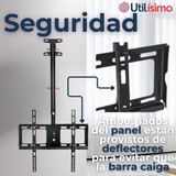 Soporte TV Pared Techo Ajustable 68Kg 32 a 85 Pulgadas 32 40 43 50 55 60 65 70 75 77 80 82 85