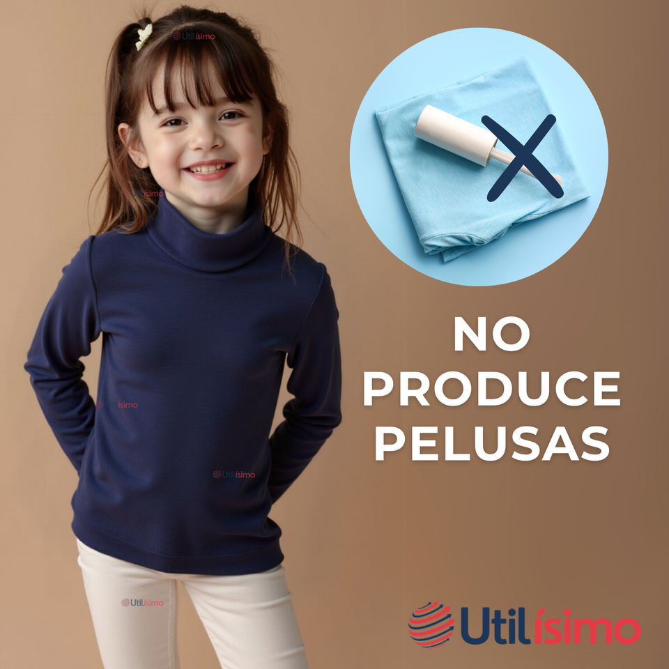 Pack 3 Primera Capa Escolar Bambú Invierno Camiseta Niña Cuello Beatle Polera
