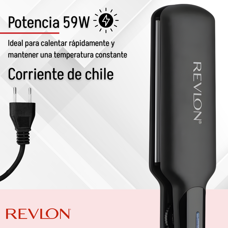 Plancha Alisadora De Cabello Revlon Placas De Cerámica  RVST2182 Alaciadora Negra