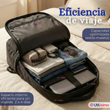 Mochila Multifuncional Ejecutiva Escolar Viaje Cabina Impermeable Resistente Notebook 46cm Negro 23L