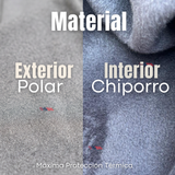 Calza Polar Con Chiporro Palazzo Mujer Elasticada Térmica Gris Oscuro