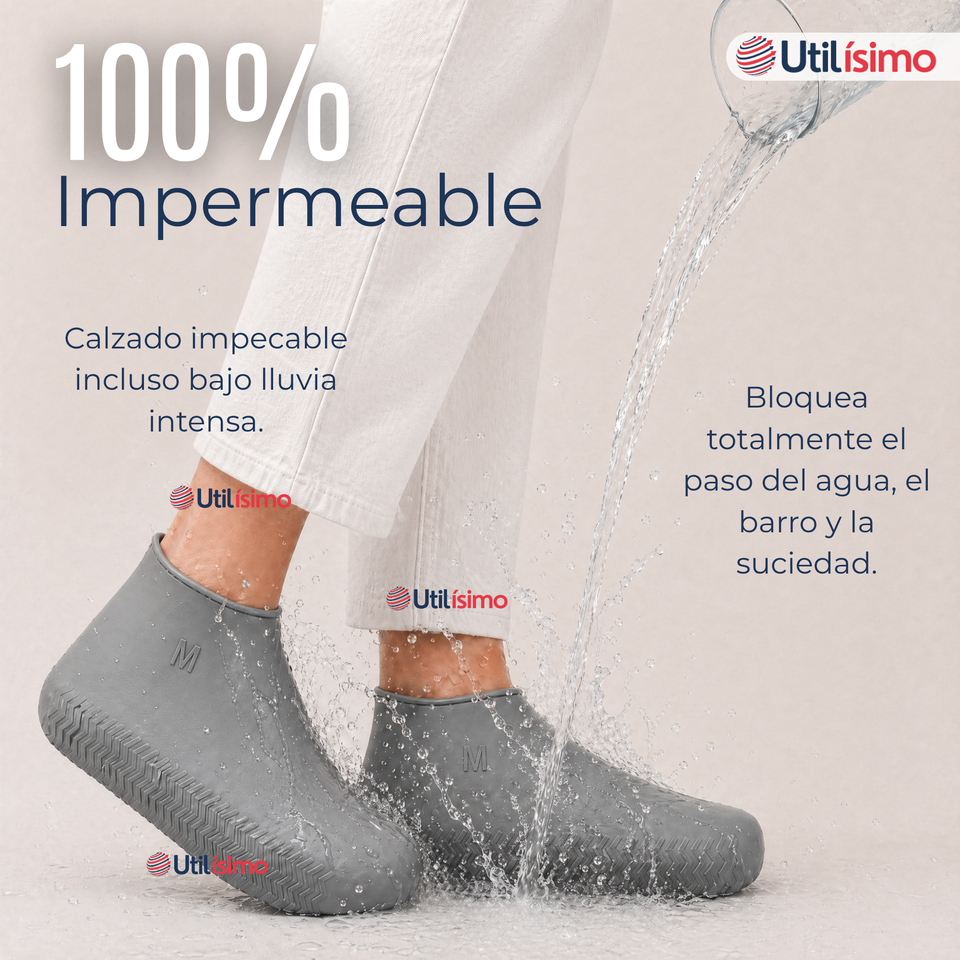 Pack 3 Pares Fundas Cubre Zapatos Mujer Impermeable Surtidas Silicona Antideslizante