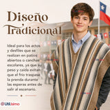 Pack 3 Poncho Manta Mapuche Juvenil Fiestas Patrias