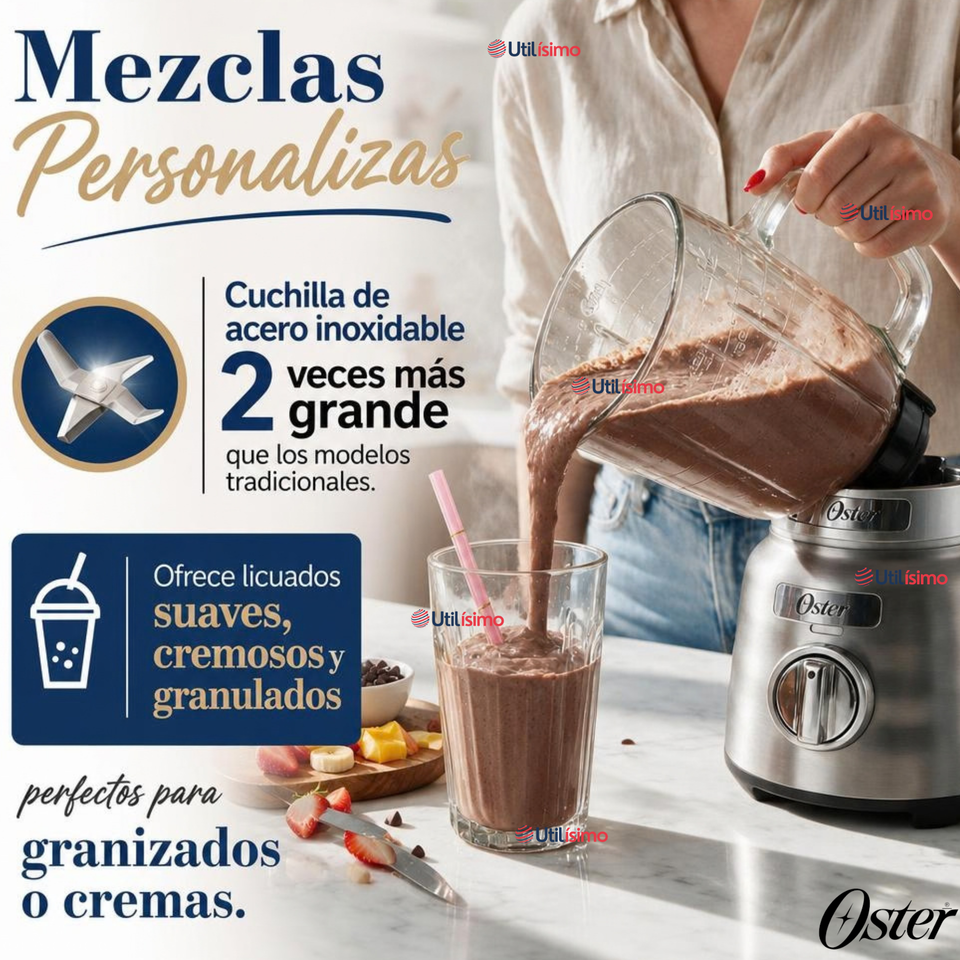 Licuadora Osterizer® MAX Con Vaso De Vidrio 1,75L BLSTPBRGR
