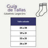 Calcetín Escolar Largo Acrílico Gris Niñas