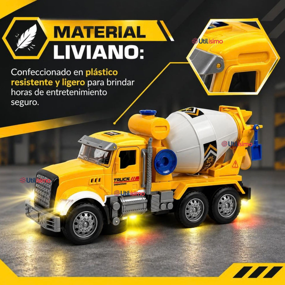 Camión Mixer Juguete Infantil Camión De Luces y Sonidos Interactivo Niño