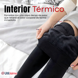 Pack 3 Calzas Mujer Panty Con Polar Térmica Negra Chiporro