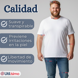 Pack 6 Camisetas Poleras 100% Algodón Básica Lisa Elástica Hombre Blanco