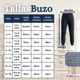 Conjunto Escolar Buzo Pantalón Y Polerón 100% Algodón Unisex Niños Azul 3 a 16 años