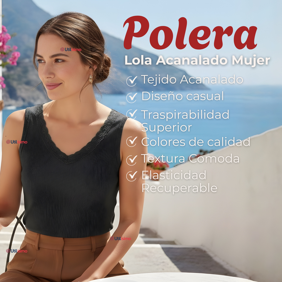 Pack 3 Camisetas Poleras Sin Mangas Tela Acanalada Algodón Mujer Colores Surtidos