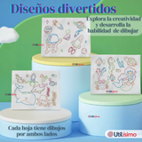 Pizarra Mágica Luz Led 3D Niño o Niña con Plantillas de Dibujos