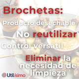Pack 100 Piezas Brochetas De Bambú Bandera Cóctel 10cm