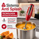 Batidora de inmersión Telefunken Smartmix 2500 roja acero inoxidable 800W