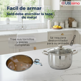 Bateria Cocina Cacerolas 8 Piezas Juego De Ollas Acero Inoxidable