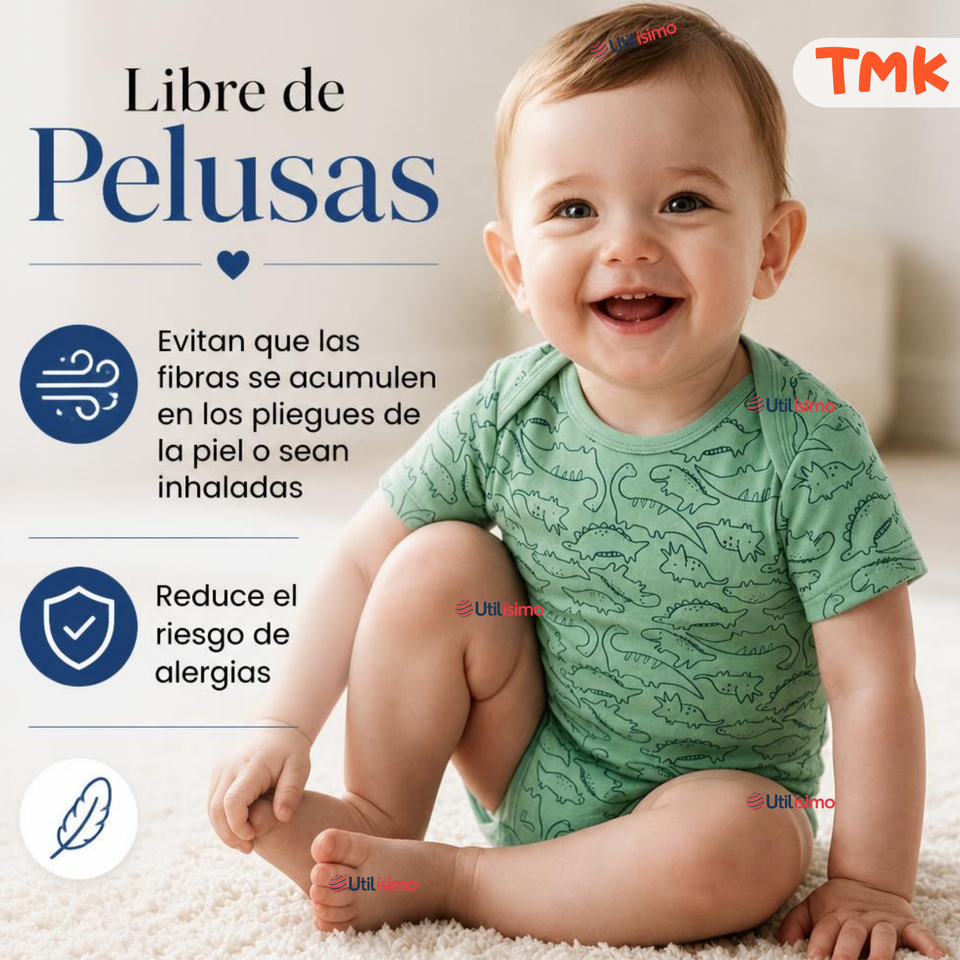 Pack 5 Bodys Manga Corta %100 Algodón Tedmimak Niño Little Adventurer