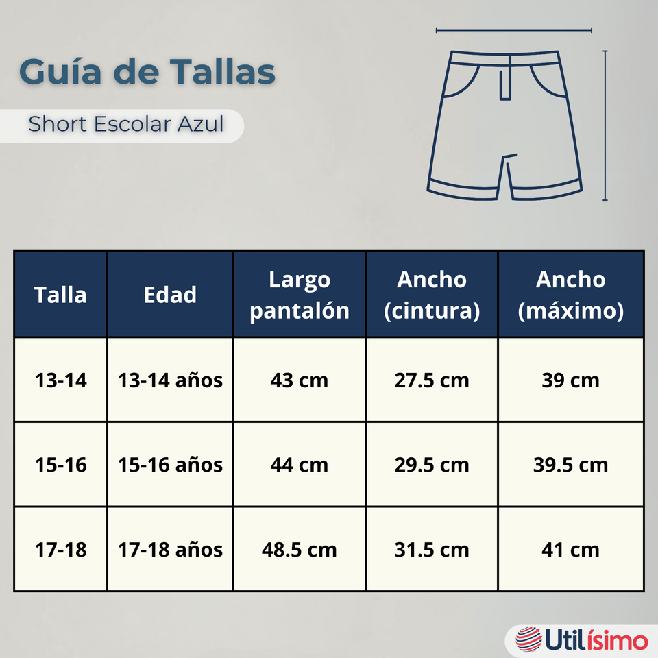 Pack 3 Shorts Pantalones Corto Juvenil Algodón Deportivo Escolar Azul Marino