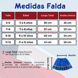 Pack 3 Trajes Nortinos Niña Azul 4 Piezas Con Poleras Baile Típico Fiestas Patrias