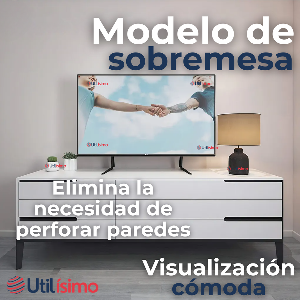 Soporte TV Mesa Ajustable 45Kg 37 a 75 Pulgadas 37 40 43 48 50 55 58 60 65 70 75