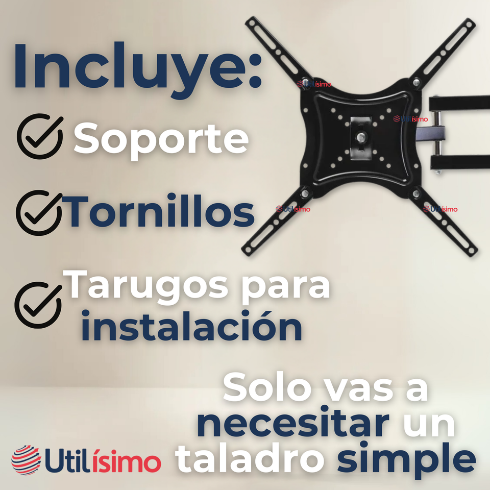 Soporte TV Pared Con Brazo 50Kg 14 a 55 Pulgadas 14 15 17 19 22 24 27 32 39 40 42 43 49 50 55