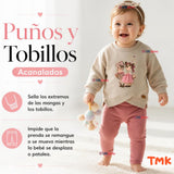 Conjunto 2 Piezas Polerón y Pantalón Buzo 100% Algodón Tedmimak Bebé Niña Pretty