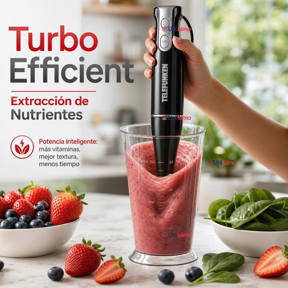 Batidora de inmersión Telefunken SmartMix 2000 negra 500W