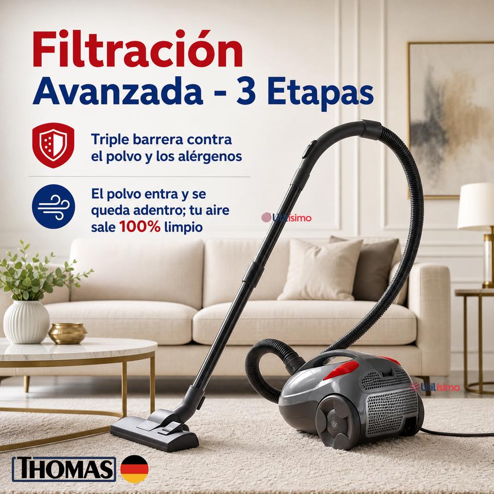 Aspiradora Thomas Th-1407 1400w Color Gris