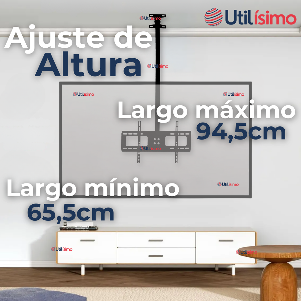 Soporte TV Techo Pared Ajustable 55Kg 26 a 55 Pulgadas 26 27 28 29 32 37 39 40 42 43 46 47 48 49 50 51 52 55