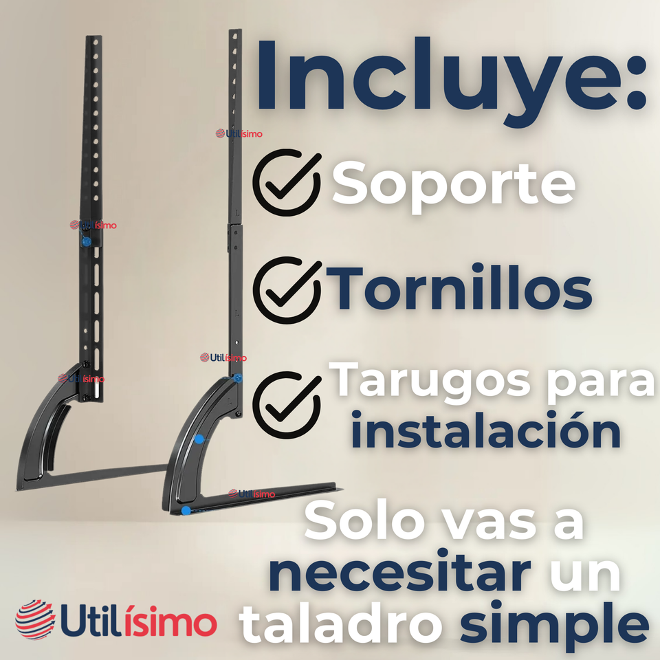 Soporte TV Mesa Ajustable 45Kg 37 a 75 Pulgadas 37 40 43 48 50 55 58 60 65 70 75