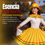 Pack 3 Trajes Nortinos Niña 3 Piezas Amarillo Baile Típico Fiestas Patrias