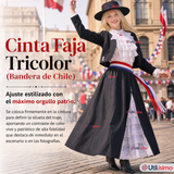 Traje Huasa Elegante Negro Juvenil Conjunto 7 Piezas Tipico Fiestas Patrias