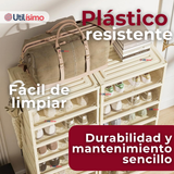 Zapatera Plegable Organizador Apilable 6 Cajones Blanco