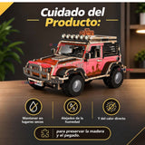 Puzzle 3D Jeep 4x4 Rojo de Madera 132 Piezas Juguete Armable
