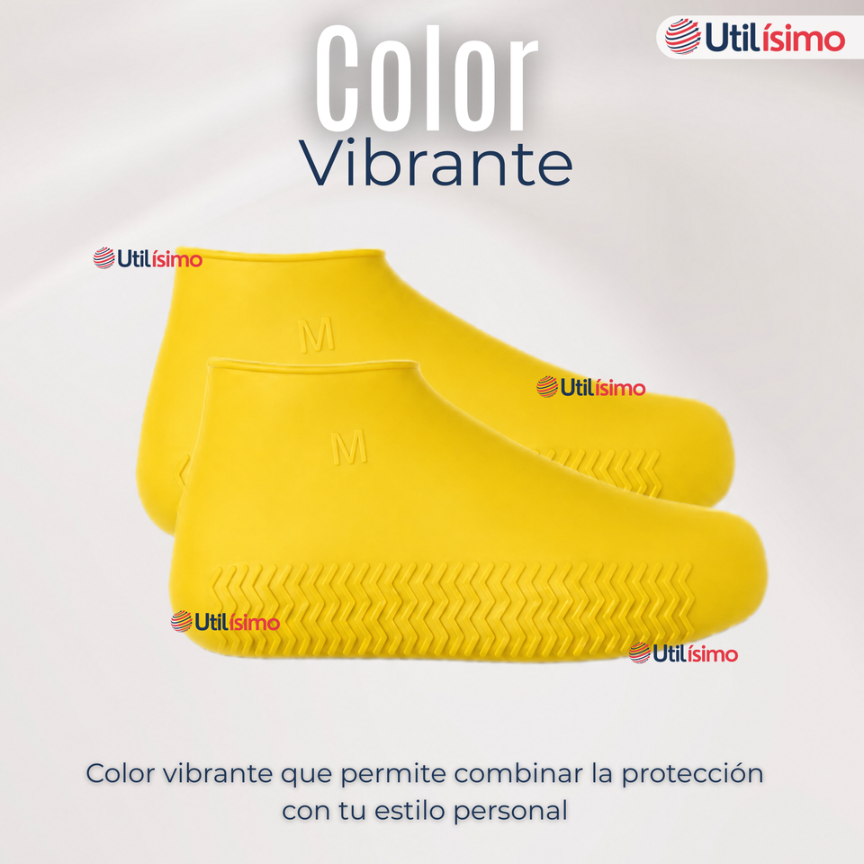 Fundas Cubre Zapatos Amarillo Impermeable Surtidas Silicona Antideslizante 1 Par
