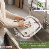 Tabla De Picar Plegable  3 En 1 Drenaje Multiuso Cocina Silicona