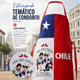 Delantal Pechera Condorito Bandera Chile Fiestas Patrias