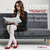 Pack 3 Pantys Semitransparentes Elasticadas Oficina Blanca