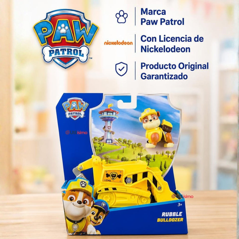 Paw Patrol Bulldozer de Rubble Excavadora Juguete Niños