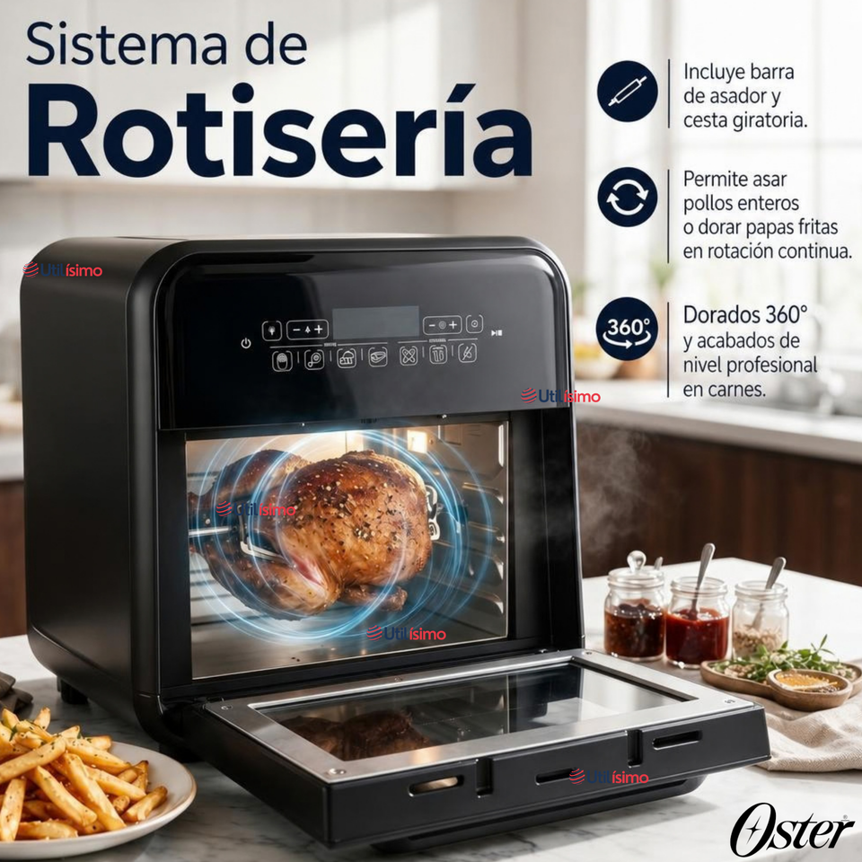 Súper Freidora De Aire Digital 10 Litros Oster® Multiples Funciones Ckstafov3