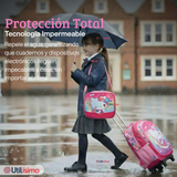Mochila Escolar Hello Kitty Dreams Con Ruedas Desmontables + Estuche + Lonchera Niña Poliéster