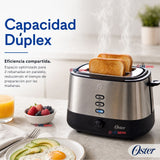 Tostador Oster® 2 rebanadas en acero inoxidable TSSTTR500 800W