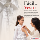 Traje Tirana Diablada Blanco 3 Piezas Niña Baile Típico Fiestas Patrias