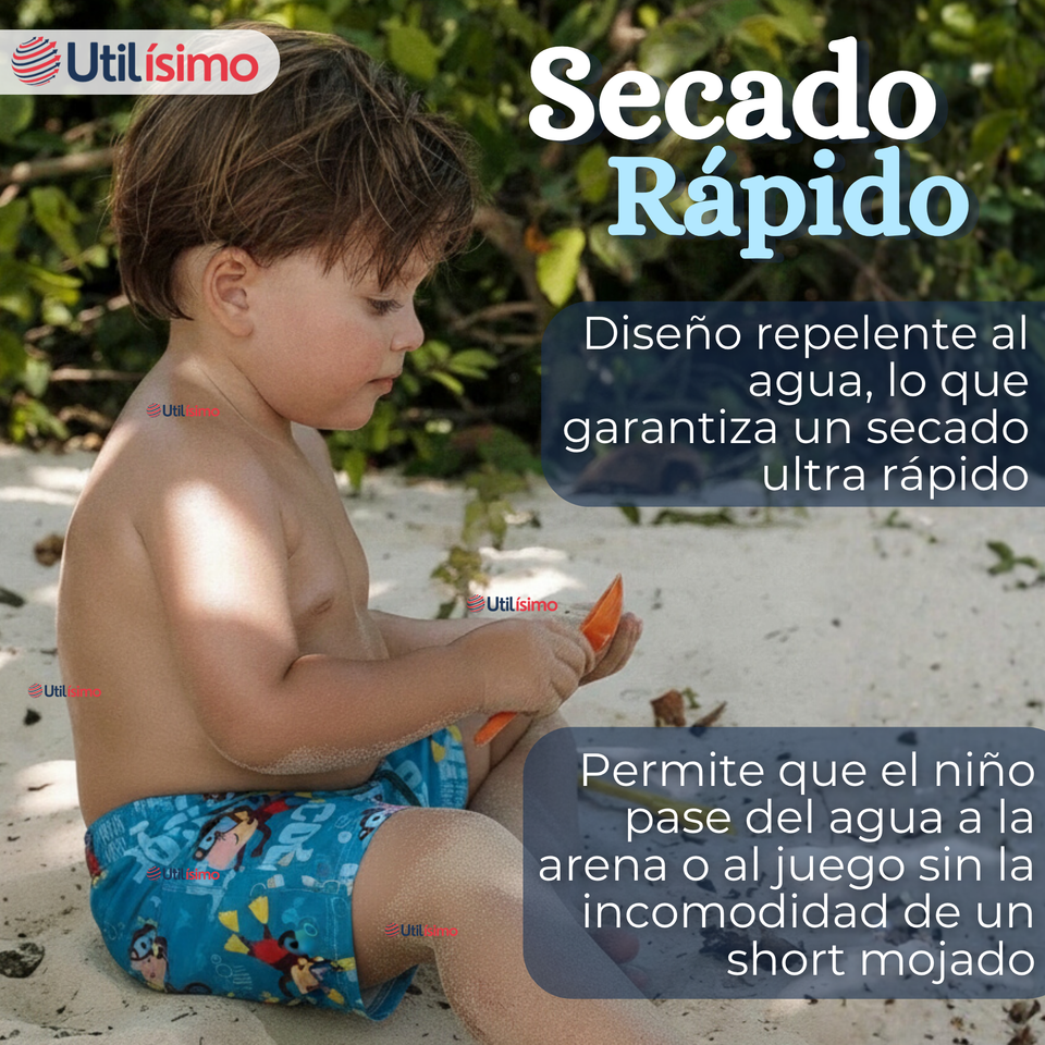 Short De Playa Para Niños Traje De Baño Pantalón Corto Diseños Surtidos