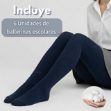 Pack 6 Panty Ballerinas Elasticadas Escolares Niña Algodón Azul
