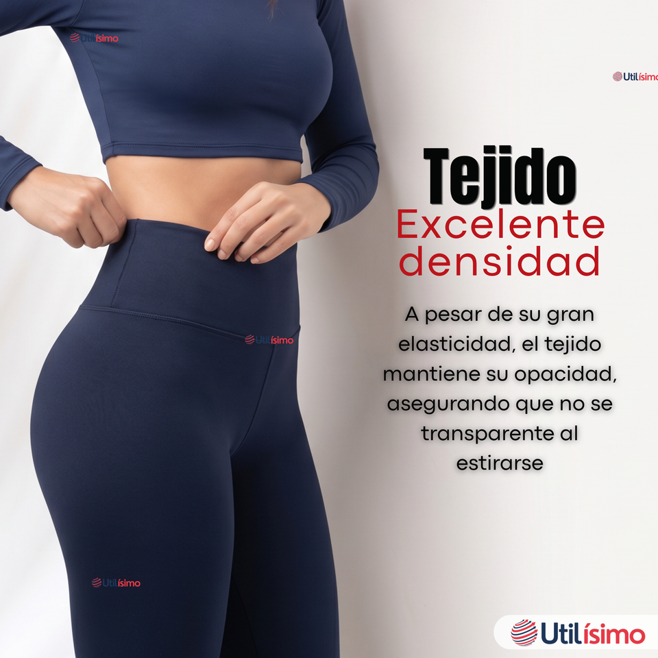 Calza Polar Con Chiporro Térmica Mujer Elásticada Navy Blue